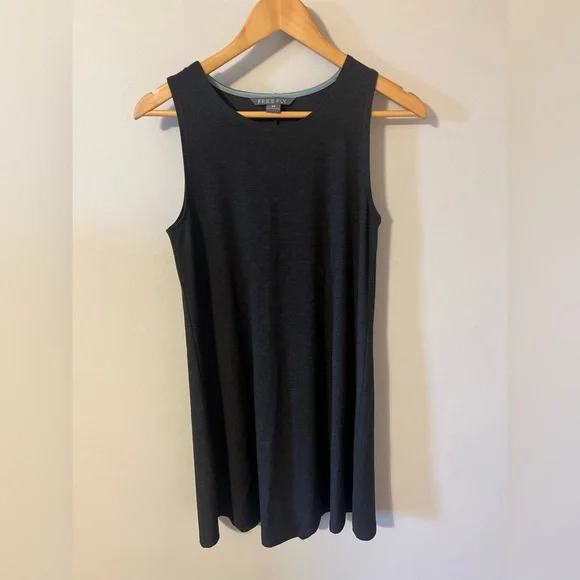 Free Fly Bamboo Flex Tank Dress Woman Heather Black Medium Sundress - Picture 4 of 8
